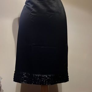 Satan beaded hem skirt